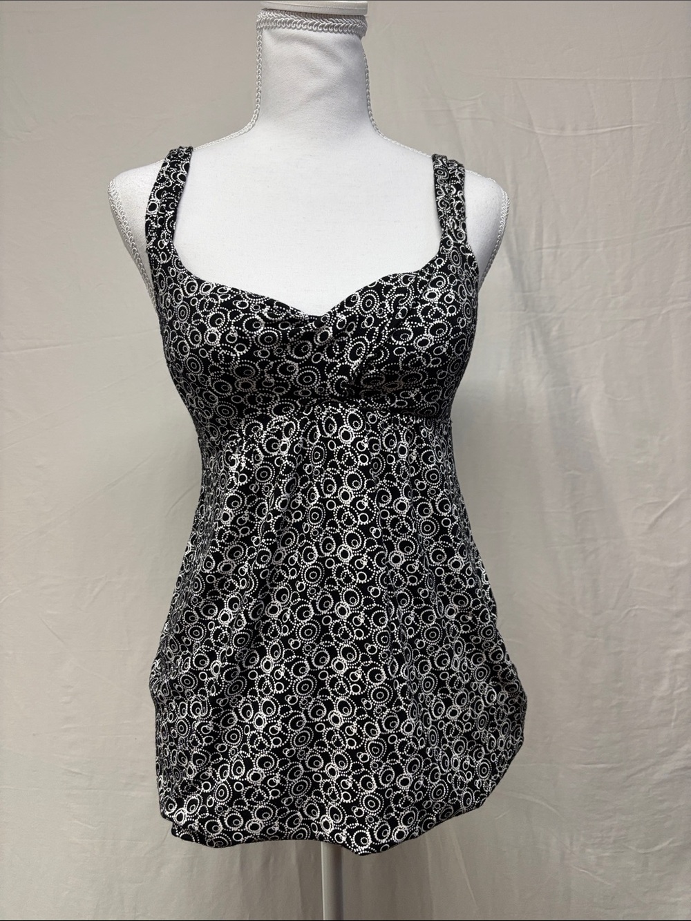 Smart Set Black & White Printed Tank Top